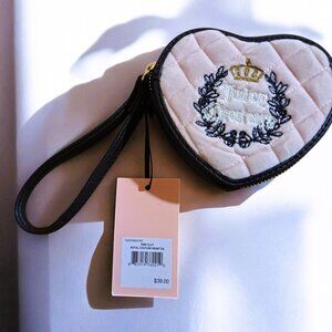 Juicy Couture Royal Couture Heart ZA Wristlet Pink Clay NWT